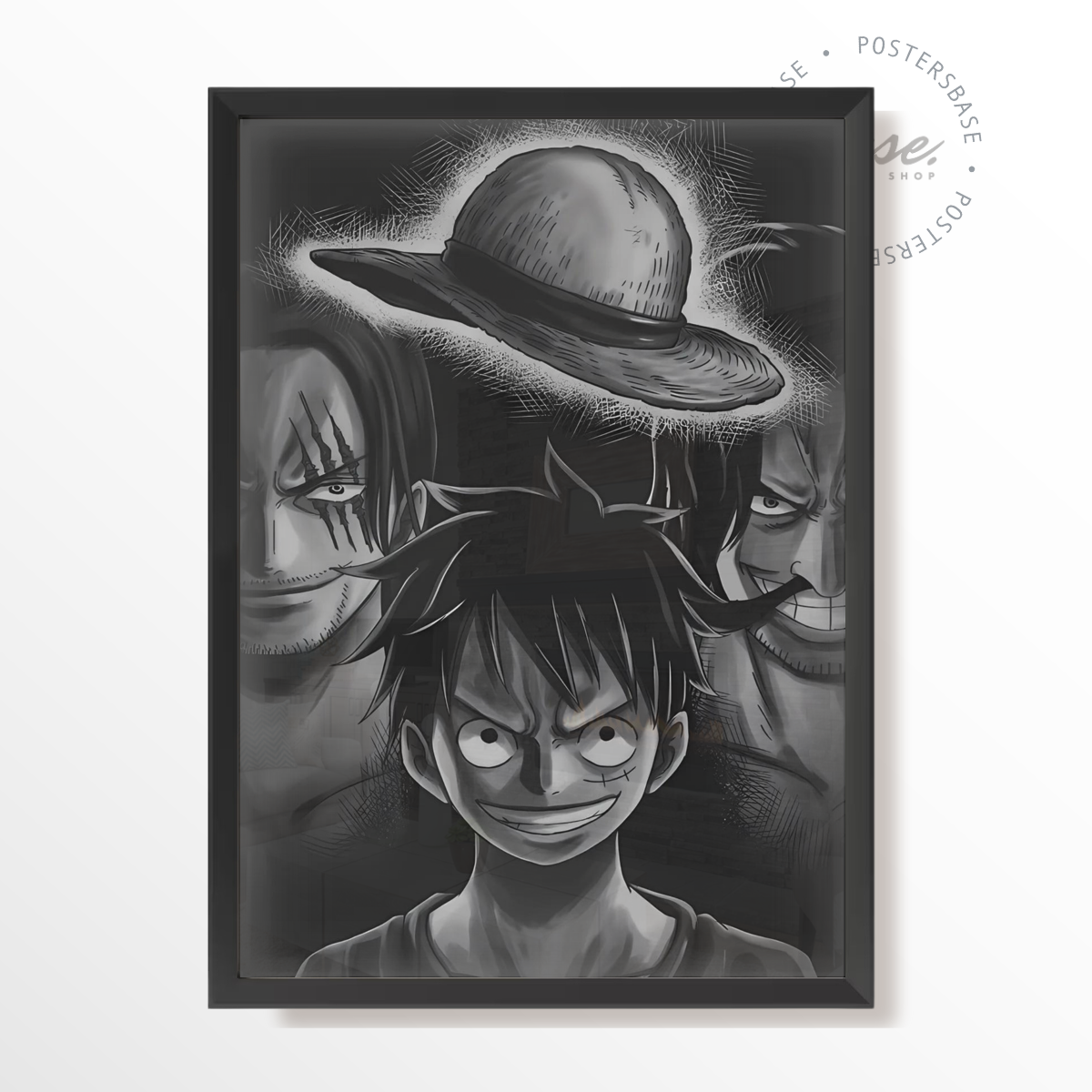 wp-image58273989001560.png ONE PIECE LUFFY DRAW BLACK AND WHITE – Image 1