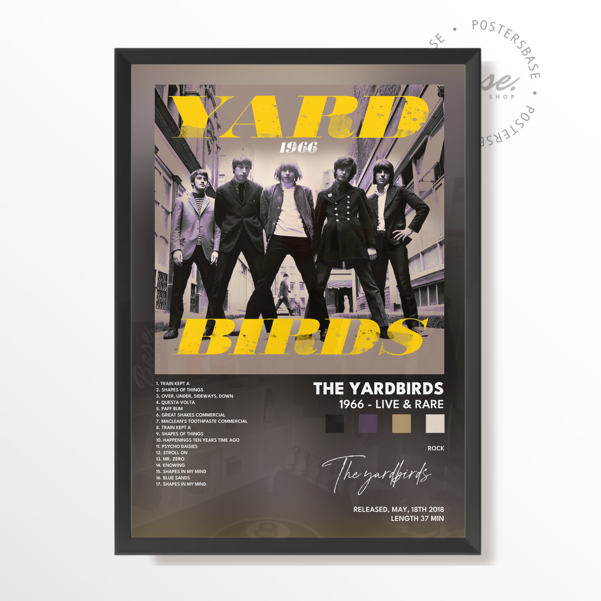 wp-image71281446879576.png the yardbirds 1966 Live Rare poster – Image 1