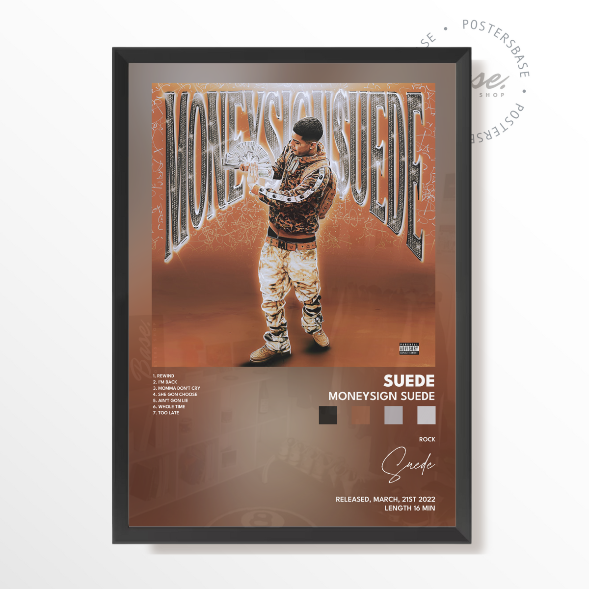 wp-image71282684264792.png suede Moneysign Suede poster – Image 1