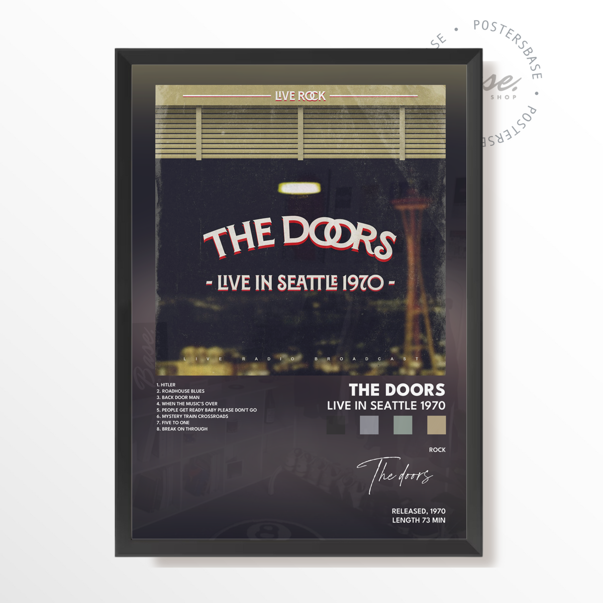 wp-image71287774052696.png the doors Live in Seattle 1970 poster – Image 1