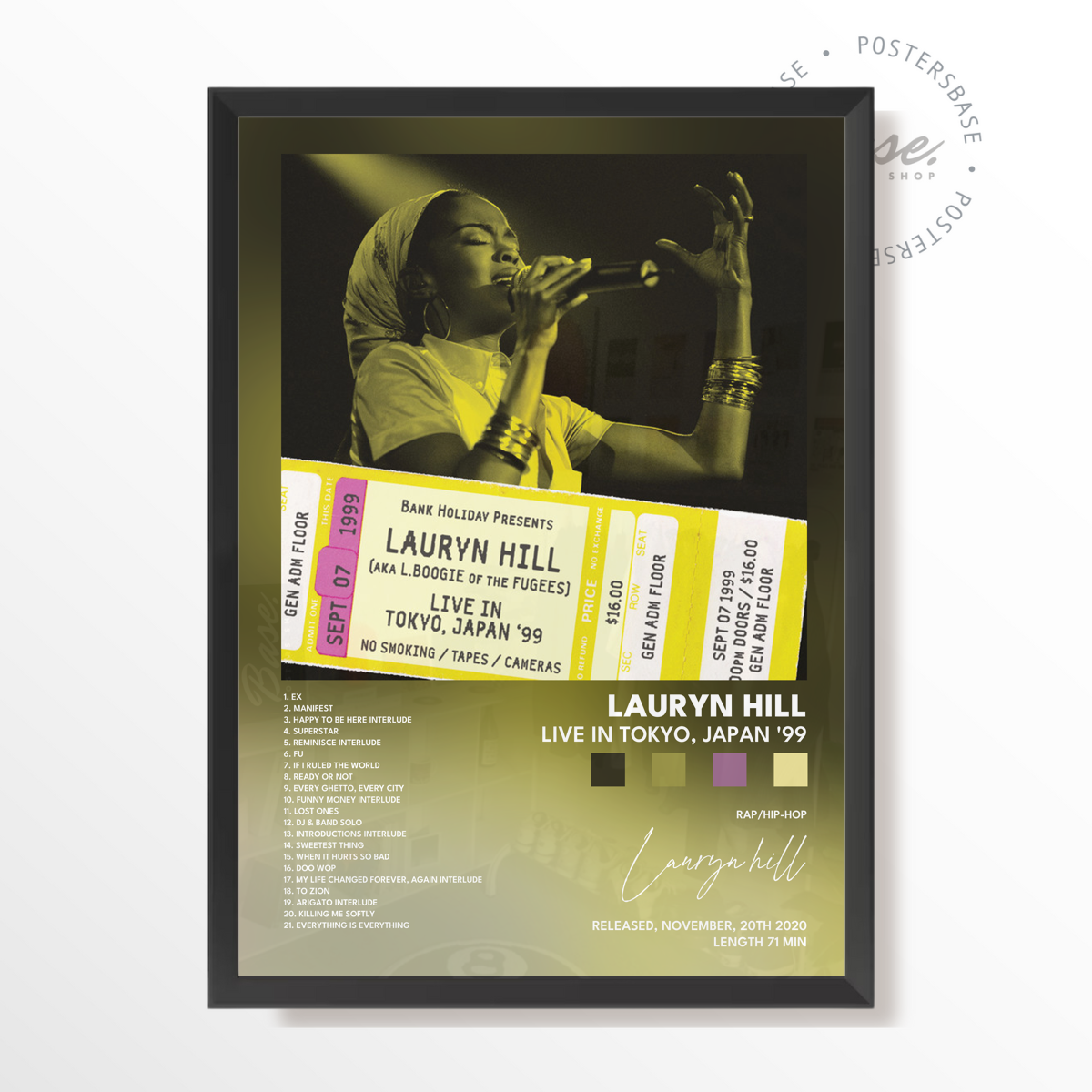 wp-image71326795432280.png lauryn hill Live in Tokyo Japan 99 poster – Image 1