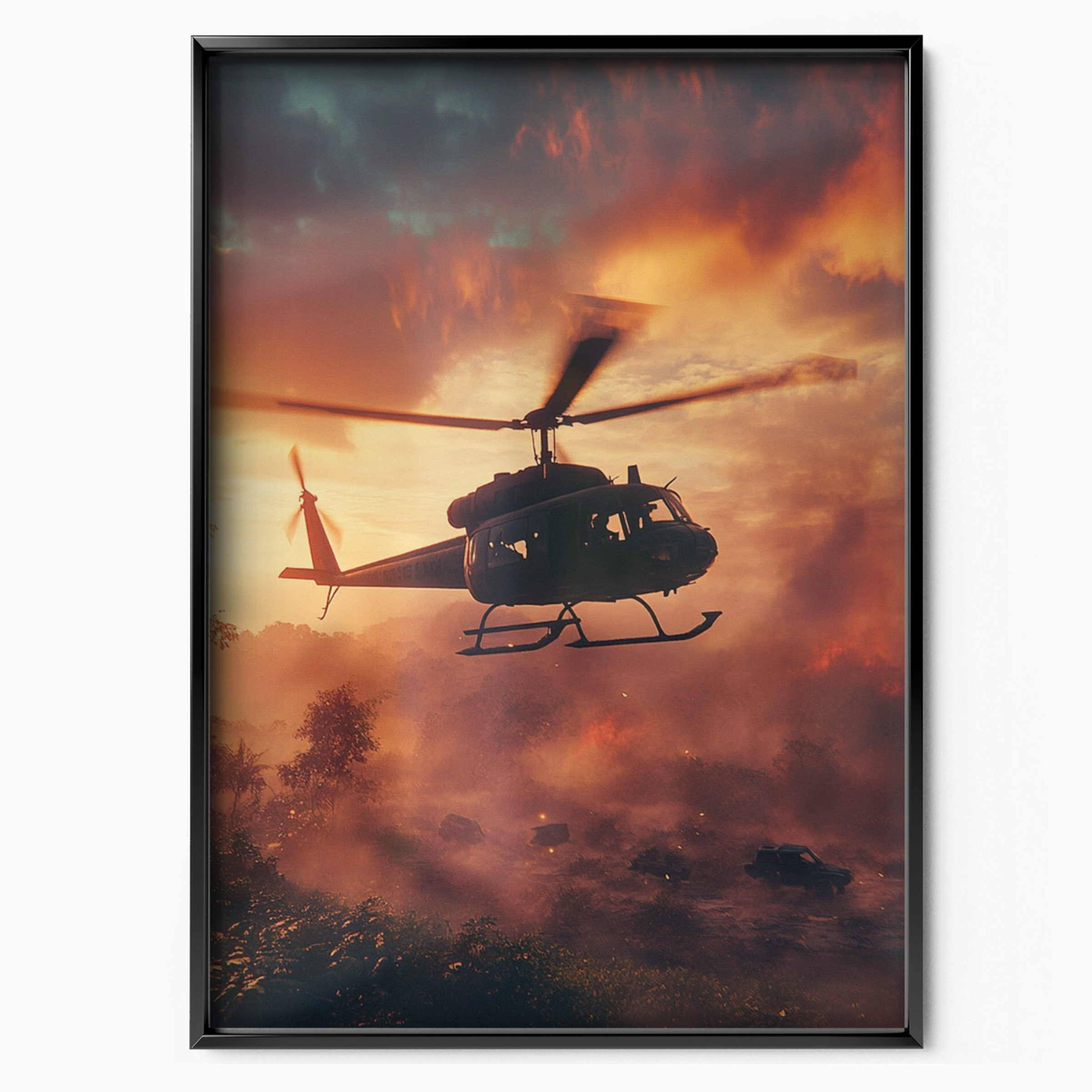 wp-image82658225324376.png Call Of Duty – Helicopter At Warzone Sunset – Image 1