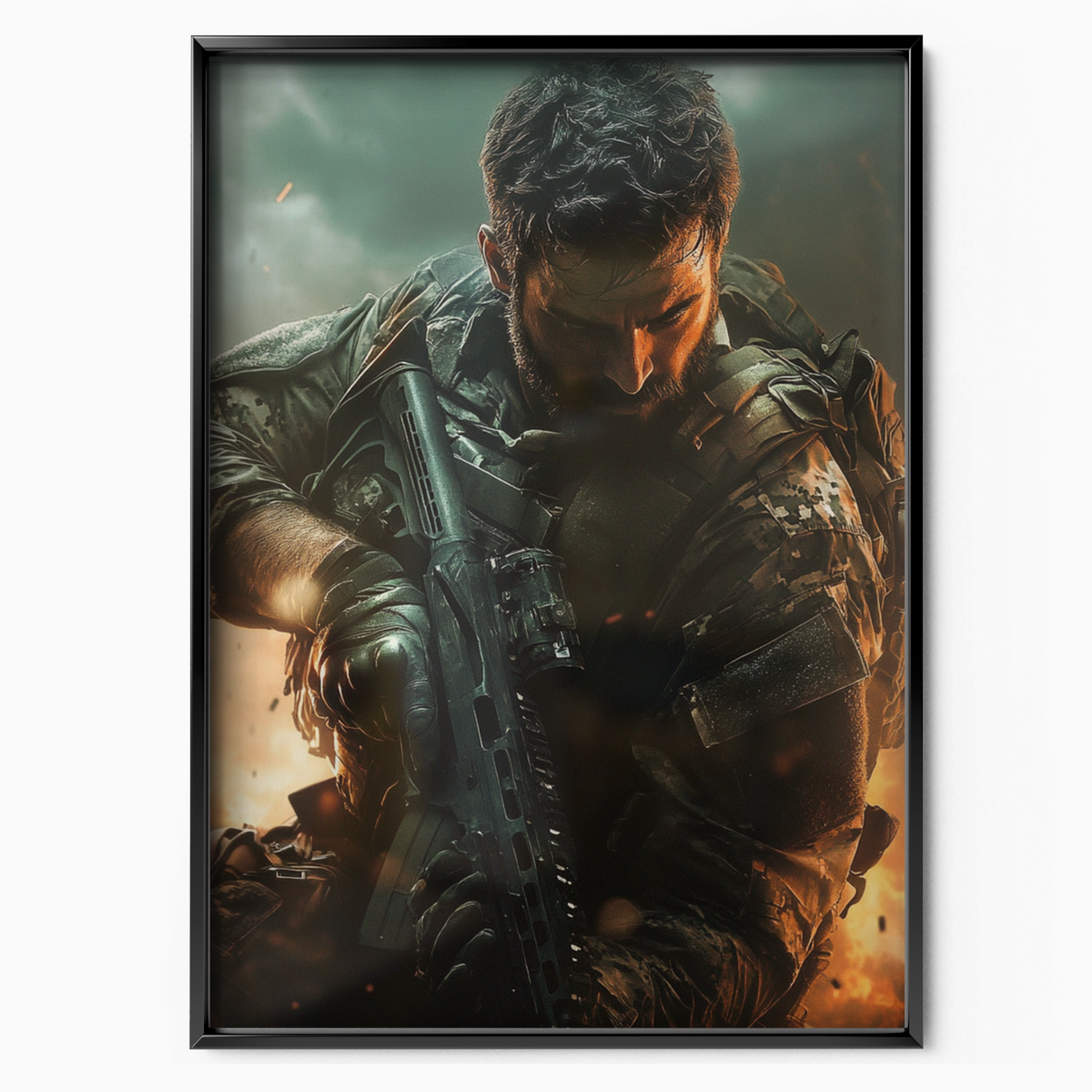 wp-image82658546450776.png Call Of Duty – Tactical Soldier In Flames – Image 1